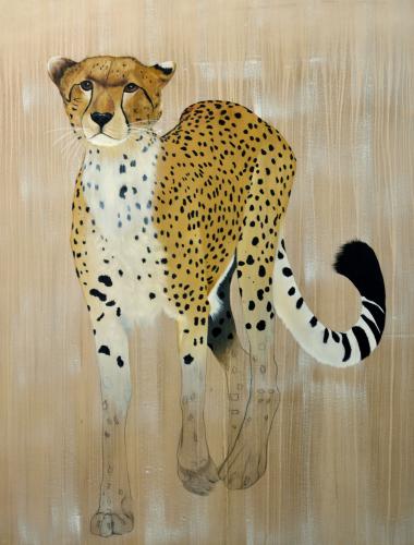  acinonyx jubatus cheetah delete threatened endangered extinction  動物画 Thierry Bisch Contemporary painter animals painting art decoration nature biodiversity conservation